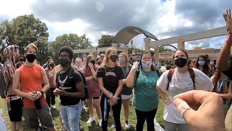 Crowd of Muzzled Students Gather @ Kennesaw State to Hear the Word of God Preached - Kerrigan Skelly