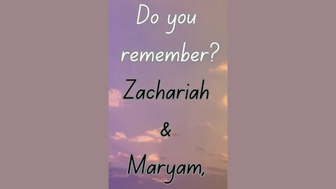 Zachariah & Mary, mother of Jesus in Quran | #biblestories #scripture