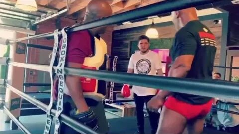 Iron Mike Tyson trains Henry Cejudo on combinations in boxing