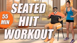 Seated HIIT Chair Workout | 55 Min | Full Body Interval Fat-Burning Exercises for All Fitness Levels