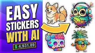 🔥Make PASSIVE INCOME with STUNNING AI Stickers (Midjourney Tutorial)🤖 Print on Demand