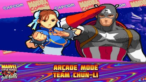 Marvel Super Heroes VS. Street Fighter: Arcade Mode - Team Chun-Li