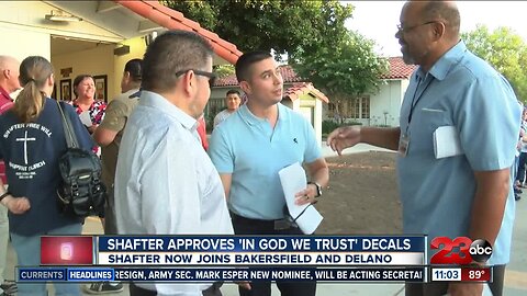 Shafter approves 'In God We Trust' decals