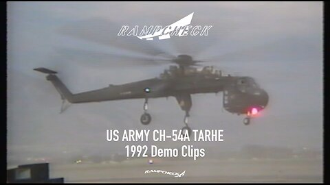 1992 Footage: US Army CH-54A Tarhe Helicopter Demo Clips