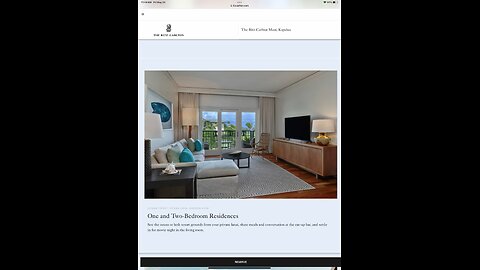 1 Bedroom Residence At The Ritz Carlton Maui