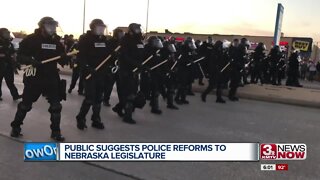 Public suggests police reforms to Nebraska legislature