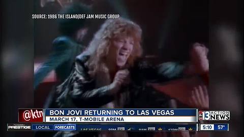 Bon Jovi performing at T-Mobile Arena in Las Vegas March 17