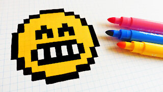 how to Draw Kawaii emoji - Hello Pixel Art by Garbi KW 7