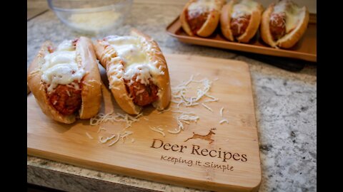 Venison Meatball Subs