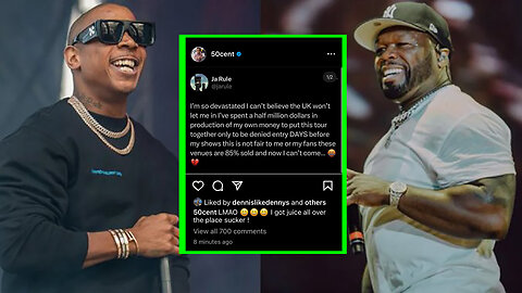 50 Cent & Ja Rule BEEF Continues! 50 Cent Dissing Him for Being Denied Entry Into The UK