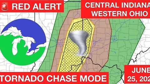 LIVE TORNADO STORM CHASE MODE IN INDIANA AND OHIO- Great Lakes Weather