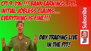 PPI Init Jobless Bank Earnings CPI ES SP500 NQ Futures Premarket Trade Plan