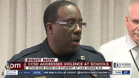 School district police talk about school violence
