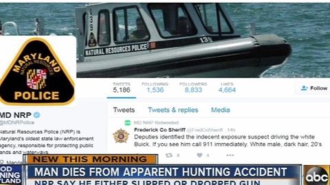 California man dies from apparent hunting accident in Maryland