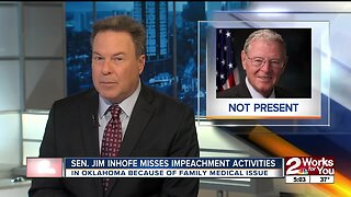 Senator Jim Inhofe misses impeachment trail due to family medical issue