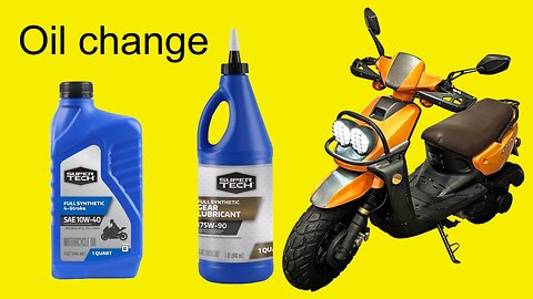 Engine and gear oil change in a 150cc GY6 Chinese scooter