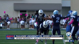 Keiser defeats Faulkner 35-3