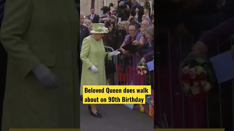 Beloved Queen does Royal walk about on 90th Birthday #shorts #queenelizabethii #royalfamily #queen