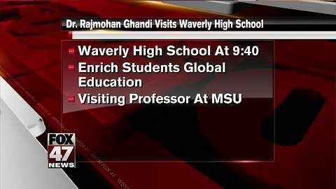 Dr. Rajmohan Gandhi visits Waverly High school