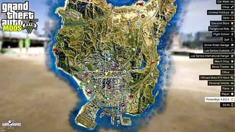 How to install Satellite View Map with colorful Blips (GTA 5 MODS) 2022