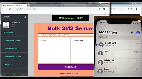 Send bulk SMS message (FREE TEST)|Free fake unlimited sms | sms without showing number