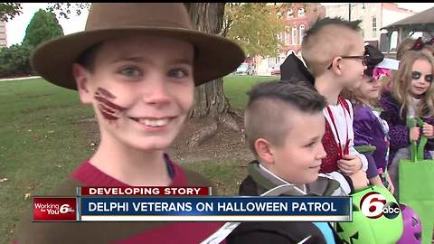 Delphi veterans take children trick-or-treating in light of slain teens