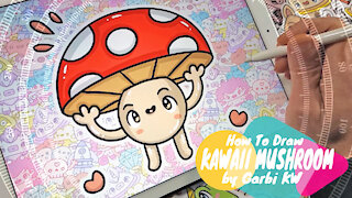 how to Draw Kawaii Mushroom by Garbi KW