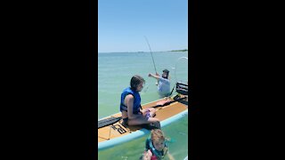 Paddle board fishing
