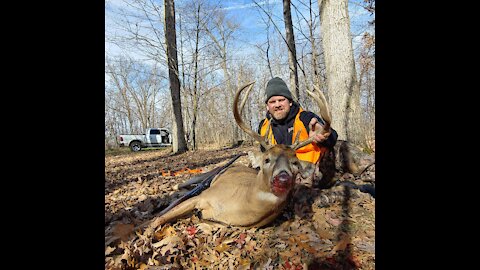 Stud 8pt Goes Down In Michigan Gun Season: Hunting From A Tree Saddle