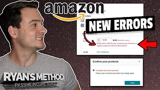Changes to Amazon Merch & KDP: Invalid PNG Error / Valid List Price / Publish Button Not Working