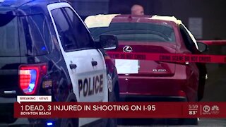 1 dead, 3 injured in shooting on I-95
