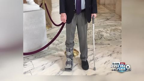 Sen. McCain treated at Walter Reed for torn Achilles tendon