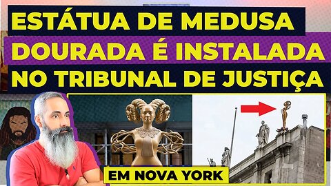 Estátua MEDUSA S4T4N1C4 é instalada em tribunal de Nova York