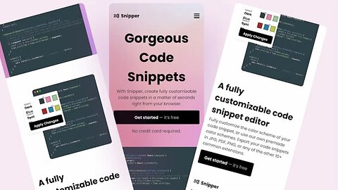 Snipper Landing Page with HTML and CSS