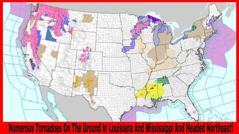 Numerous Tornadoes On The Ground In Louisiana And Mississippi And Headed Northeast!