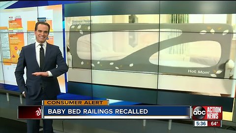 Hot Mom brand bed rails sold on Amazon recalled over entrapment, suffocation hazard