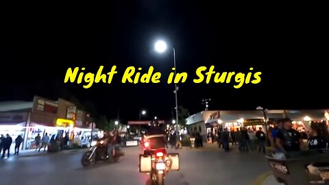 Night Ride in Sturgis during the Sturgis Motorcycle Rally