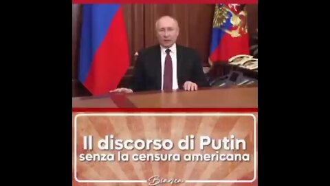 Il Discorso Completo Di Putin Del 03-03-2022 Senza Censura, Traduzione E Voce Di Bianca