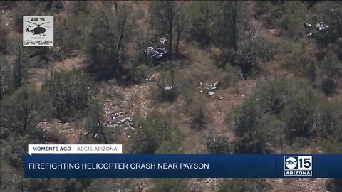 Firefighting helicopter crash near Payson, Arizona