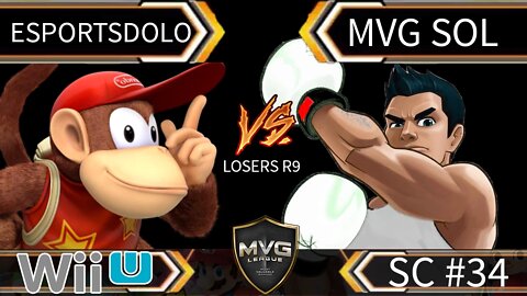 EsportsDolo (Diddy Kong) vs MVG Sol (Little Mac) - SSB4 Losers R9 - Smash Wii U