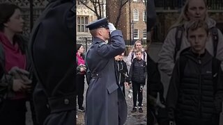 Royal Air force salutes guard #toweroflondon