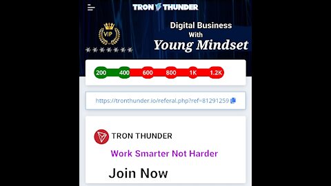 TRON THUNDER JOIN NOW