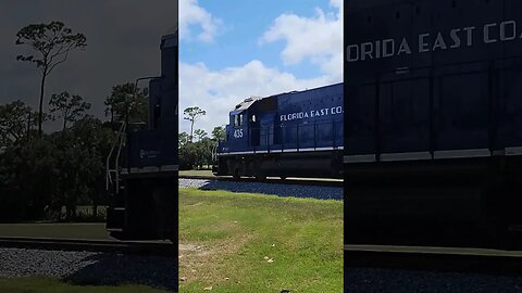 Florida East Coast Railway FEC-105 at Daytona Beach Golf Club Aug. 27 2023 #railfanrob #fec105