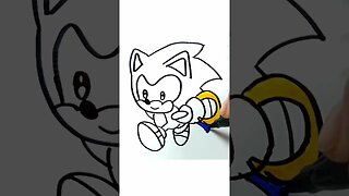 How to Draw and Paint Sonic in a Cute Baby Version
