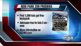 Free backpacks filled with supplies for first 1,000 kids at Reid Park Zoo Saturday