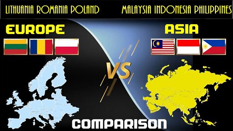 Lithuania Romania Poland VS Malaysia Indonesia Philippines Economic Comparison Battle 2021