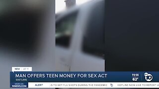 Man offers teen money for sex act