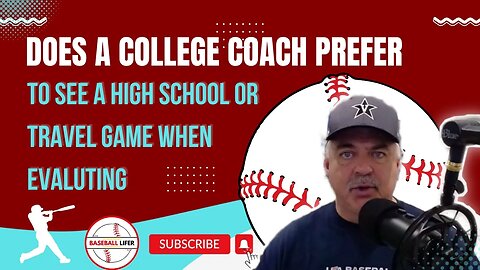Does a College Coach prefer to see a High School or Travel game when evaluating? #travelbaseball