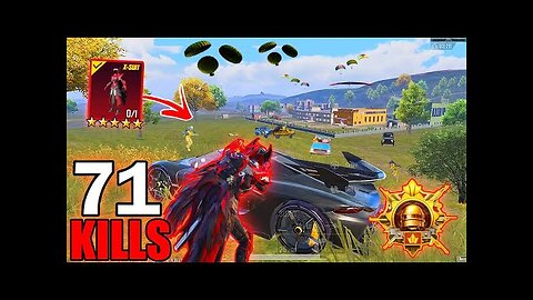 71 KILLS! 🔥 FASTEST RUSH GAMEPLAY With Blood Raven X-SUIT😍 ACE MASTER RANK SAMSUNG,A7,A8,J4,J5,J6,J7