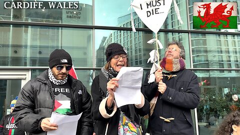 ☮️Pro-PS Protesters, Speech BBC Cymru Cardiff South Wales☮️
